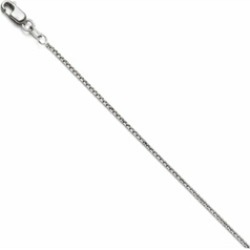 Finejewelers 14k White Gold Oct. Sparkle Box Chain Necklace