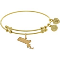 Brass With Yellow Finish Massachusetts Charm For Angelica Collection Bangle