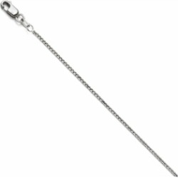 Finejewelers 14k White Gold Oct. Sparkle Box Chain Necklace