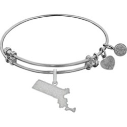 Brass With White Finish Massachusetts Charm For Angelica Collection Bangle