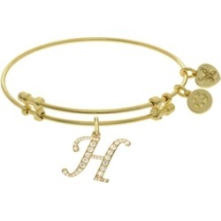 Brass With Yellow Finish Initial H Charm For Angelica Collection Bangle