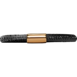 Endless Jewelry - Jennifer Lopez Collection Black Reptile, 20cm/8.0inch Single Leather Bracelet Gold Finish