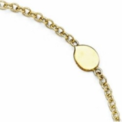 Finejewelers 14k Polished Anklet W/1in Ext