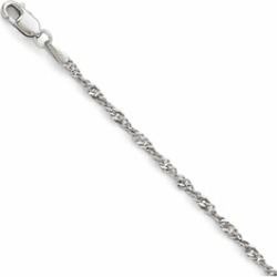 Finejewelers 14k White Gold Singapore 8 Inch Bracelet