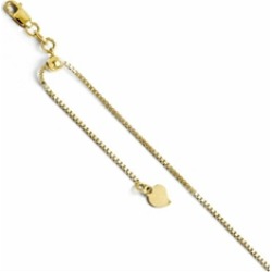 Finejewelers 14k Adjustable Box 11 Inch Ankle Bracelet