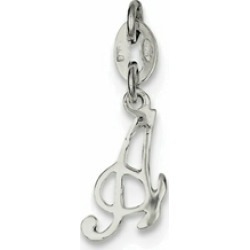Sterling Silver Initial A Pendant Necklace - Chain Included