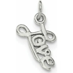 Sterling Silver Love Pendant Necklace - Chain Included