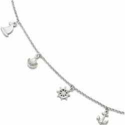 Finejewelers Sterling Silver Adjustable Anklet (9-10)