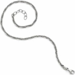 Finejewelers Sterling Silver Fancy Chain Anklet