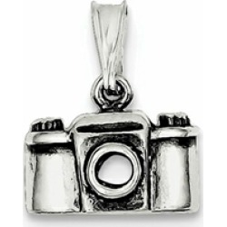 Sterling Silver Antiqued Camera Charm