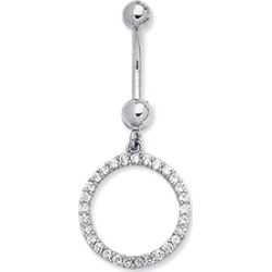 CZ Circle Belly Ring