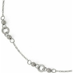 Finejewelers 14k White Gold Polished And Laser Textured Anklet