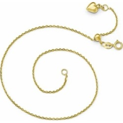 Finejewelers 14k Polished Dangle Heart Adjustable Anklet