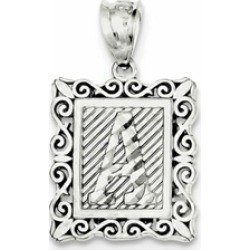Sterling Silver Initial A Charm