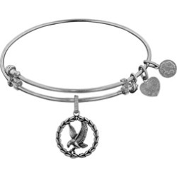 Brass With White Finish American Eagle Charm For Angelica Collection Bangle