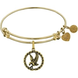 Brass With Yellow Finish American Eagle Charm For Angelica Collection Bangle