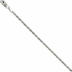 Finejewelers 14k White Gold Singapore W/ Lock 10 Inch Ankle Bracelet