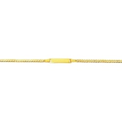 14 kt Yellow Gold Shiny Curb Link ID Bracelet
