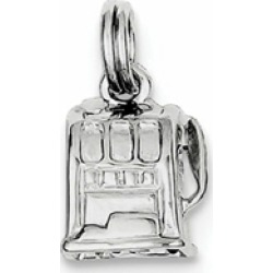 Sterling Silver Polished Slot Machine Charm