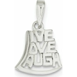 Sterling Silver Live, Love, Laugh Pendant Necklace - Chain Included