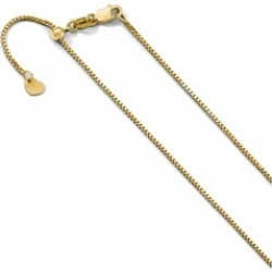 Finejewelers 10k Yellow Gold Adjustable Box Chain Necklace