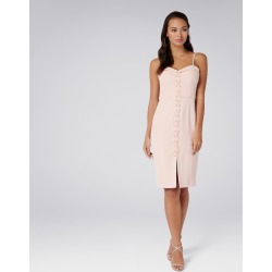 Emmie Lace up Bar Dress - Blush - 4