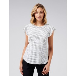 Estelle Extended Ruffle Blouse - Spot - 6
