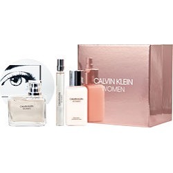 CALVIN KLEIN WOMEN by Calvin Klein SET-EAU DE PARFUM SPRAY 3.4 OZ & BODY LOTION 3.4 OZ & EAU DE PARFUM PEN SPRAY .33 OZ for WOMEN