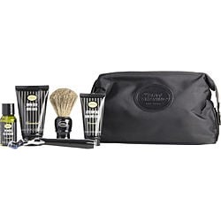 The Art Of Shaving by The Art Of Shaving THE 4 ELEMENTS OF THE PERFECT SHAVE ( Unscented ): Shaving Brush+ Pre-Shave Oil 1oz+ Shaving Cream 1.5oz+ A/S Balm 1oz+ Jet Black Morris Park Razor+ Travel Bag for MEN