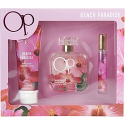 OP BEACH PARADISE by Ocean Pacific SET-EAU DE PARFUM SPRAY 3.4 OZ & BODY LOTION 4 OZ & EAU DE PARFUM SPRAY .34 OZ MINI for WOMEN