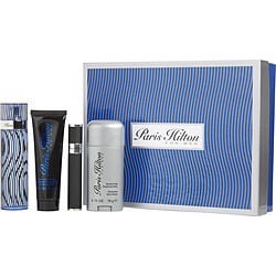PARIS HILTON MAN by Paris Hilton SET-EDT SPRAY 3.4 OZ & HAIR AND BODY WASH 3 OZ & DEODORANT STICK ALCOHOL FREE 2.75 OZ & EDT REFILLABLE SPRAY .34 OZ MINI for MEN