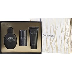 DARK OBSESSION by Calvin Klein SET-EDT SPRAY 4 OZ & AFTERSHAVE BALM ALCOHOL FREE 3.4 OZ & DEODORANT STICK ALCOHOL FREE 2.6 OZ for MEN