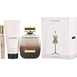 L'EXTASE NINA RICCI by Nina Ricci SET-EAU DE PARFUM SPRAY 2.7 OZ & BODY LOTION 3.4 OZ & EAU DE PARFUM SPRAY .34 OZ MINI for WOMEN