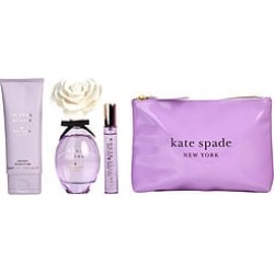 KATE SPADE IN FULL BLOOM by Kate Spade SET-EAU DE PARFUM SPRAY 3.4 OZ & BODY LOTION 3.4 OZ & EAU DE PARFUM SPRAY .34 OZ MINI & POUCH for WOMEN