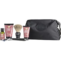 The Art Of Shaving by The Art Of Shaving THE 4 ELEMENTS OF THE PERFECT SHAVE ( Sandalwood ): Shaving Brush+ Pre-Shave Oil 1oz+ Shaving Cream 1.5oz+ A/S Balm 1oz+ Jet Black Morris Park Razor+ Travel Bag for MEN