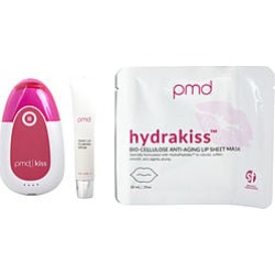 PMD by PMD Kiss System Kit: Kiss Vacuum - Pink + Kissfoliator & Kisser Tips + 2 x Hydrakiss Lip Sheet Mask & Lip Serum .17ml -5pcs for UNISEX