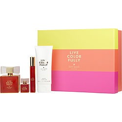 KATE SPADE LIVE COLORFULLY by Kate Spade SET-EAU DE PARFUM SPRAY 3.4 OZ & EAU DE PARFUM .25 OZ MINI & BODY LOTION 3.4 OZ & EAU DE PARFUM SPRAY .34 OZ MINI for WOMEN