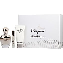 AMO FERRAGAMO by Salvatore Ferragamo SET-EAU DE PARFUM SPRAY 3.4 OZ & BODY LOTION 3.4 OZ & EAU DE PARFUM SPRAY .34 OZ MINI for WOMEN