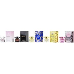VERSACE VARIETY by Gianni Versace SET-5 PIECE WOMENS MINI VARIETY WITH CRYSTAL NOIR EDT & BRIGHT CRYSTAL EDT & YELLOW DIAMOND EDT & YELLOW DIAMOND INTENSE EDP & BRIGHT CRYSTAL ABSOLU EDP AND ALL ARE .17 OZ MINIS for WOMEN