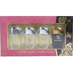 ADRIENNE VITTADINI VARIETY by Adrienne Vittadini SET-4 PIECE WOMENS MINI VARIETY WITH AV & AV GLAMOUR & AV AMORE & AV MIDNIGHT BLOSSOM AND ALL ARE EAU DE PARFUM SPRAY .5 OZ for WOMEN