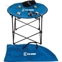 Clam Quick-Pack Round Folding Table with Carry Case