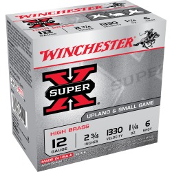 Winchester Super-X High Brass Ammo, 12-ga, 2-3/4", 1-1/4 oz, #6