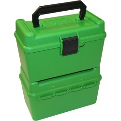 MTM Deluxe Green 50 Rd. Rifle Ammo Box, .223 Cal.