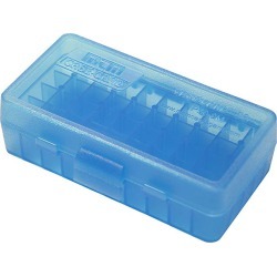 MTM 50 Rd. Blue Flip-Top Ammo Box, .45 Cal.