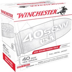Winchester USA Handgun Ammo Range Pack, .40 S & W, 165-gr, FMJ