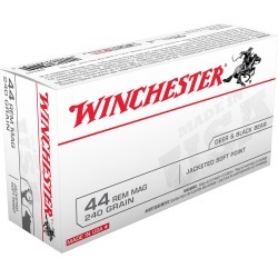 Winchester USA Handgun Ammo, .44 Rem Mag, 240-gr, JSP