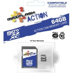 MaxFlash Action MicroSD Memory Card, 64GB