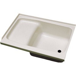 Replacement ABS Step Tub, 24" x 38", Parchment with Right Drain