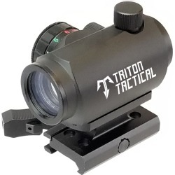 Triton Tactical Dot Sight 1x20mm Dual Illuminated Micro Dot w/ Quick Detach Lower 1/3 Co-Witness Riser