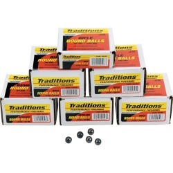 Traditions Firearms Rifle Lead Round Ball Bulk Pack, .50 Cal/177 Grains, 100-Pk